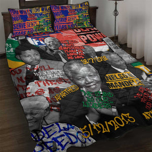 Nelson Mandela Graffiti Quilt Bed Set Street Spray Art Recreating The Life Of A Great Man - African Pride