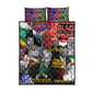 Nelson Mandela Graffiti Quilt Bed Set Street Spray Art Recreating The Life Of A Great Man - African Pride
