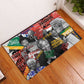 Nelson Mandela Graffiti Rubber Doormat Street Spray Art Recreating The Life Of A Great Man - African Pride