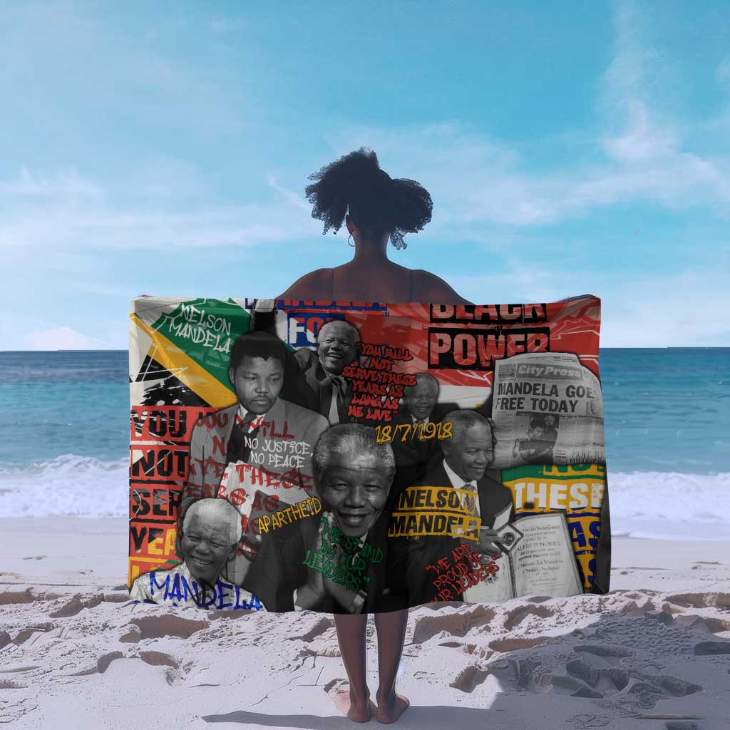 Nelson Mandela Graffiti Sarong Street Spray Art Recreating The Life Of A Great Man - African Pride