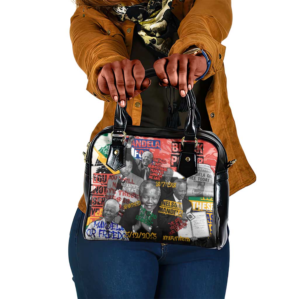 Nelson Mandela Graffiti Shoulder Handbag Street Spray Art Recreating The Life Of A Great Man - African Pride