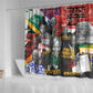 Nelson Mandela Graffiti Shower Curtain Street Spray Art Recreating The Life Of A Great Man - African Pride