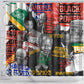 Nelson Mandela Graffiti Shower Curtain Street Spray Art Recreating The Life Of A Great Man - African Pride