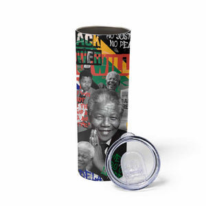 Nelson Mandela Graffiti Skinny Tumbler Street Spray Art Recreating The Life Of A Great Man - African Pride
