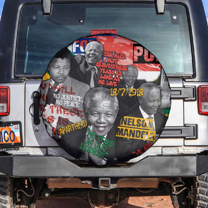 Nelson Mandela Graffiti Spare Tire Cover Street Spray Art Recreating The Life Of A Great Man - African Pride