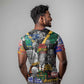 Nelson Mandela Graffiti T shirt Street Spray Art Recreating The Life Of A Great Man - African Pride