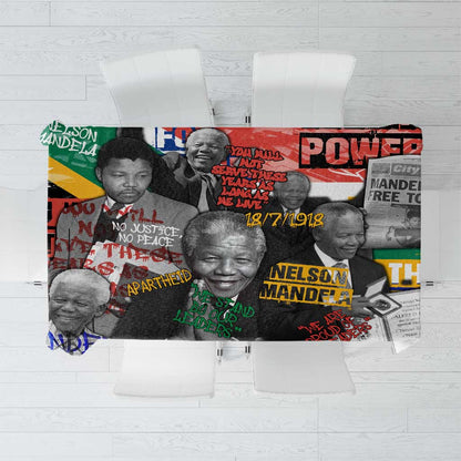 Nelson Mandela Graffiti Tablecloth Street Spray Art Recreating The Life Of A Great Man - African Pride