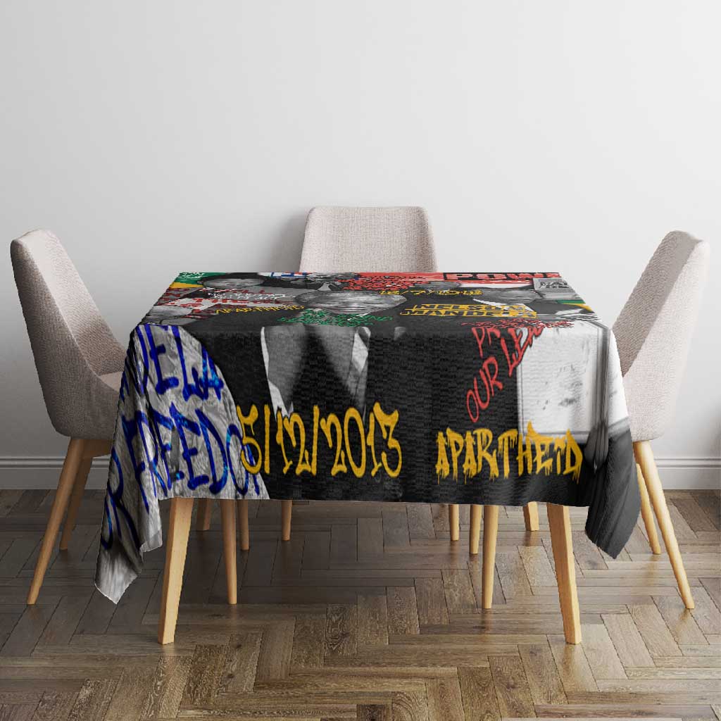 Nelson Mandela Graffiti Tablecloth Street Spray Art Recreating The Life Of A Great Man - African Pride