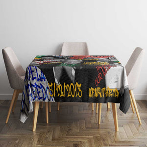 Nelson Mandela Graffiti Tablecloth Street Spray Art Recreating The Life Of A Great Man - African Pride