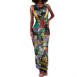 Nelson Mandela Graffiti Tank Maxi Dress Street Spray Art Recreating The Life Of A Great Man - African Pride