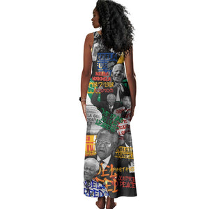 Nelson Mandela Graffiti Tank Maxi Dress Street Spray Art Recreating The Life Of A Great Man - African Pride