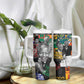 Nelson Mandela Graffiti Tumbler With Handle Street Spray Art Recreating The Life Of A Great Man - African Pride