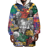 Nelson Mandela Graffiti Wearable Blanket Hoodie Street Spray Art Recreating The Life Of A Great Man - African Pride