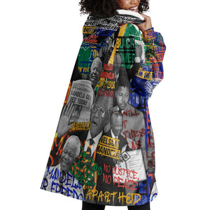Nelson Mandela Graffiti Wearable Blanket Hoodie Street Spray Art Recreating The Life Of A Great Man - African Pride