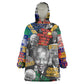 Nelson Mandela Graffiti Wearable Blanket Hoodie Street Spray Art Recreating The Life Of A Great Man - African Pride