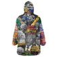 Nelson Mandela Graffiti Wearable Blanket Hoodie Street Spray Art Recreating The Life Of A Great Man - African Pride