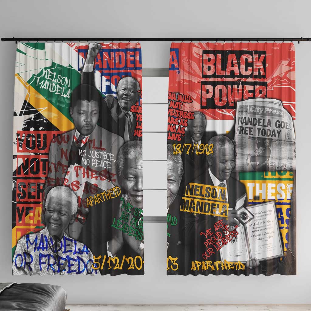 Nelson Mandela Graffiti Window Curtain Street Spray Art Recreating The Life Of A Great Man - African Pride