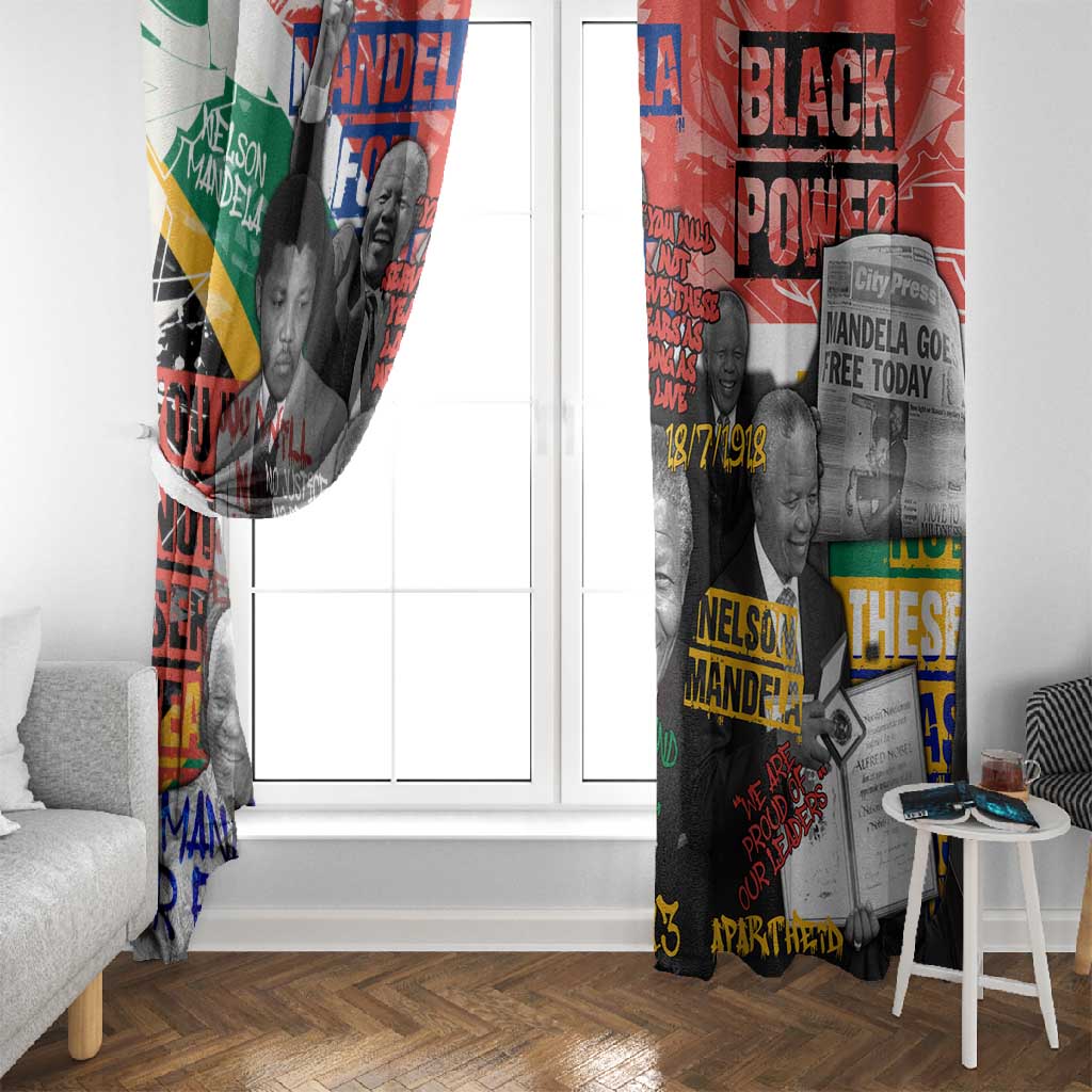 Nelson Mandela Graffiti Window Curtain Street Spray Art Recreating The Life Of A Great Man - African Pride