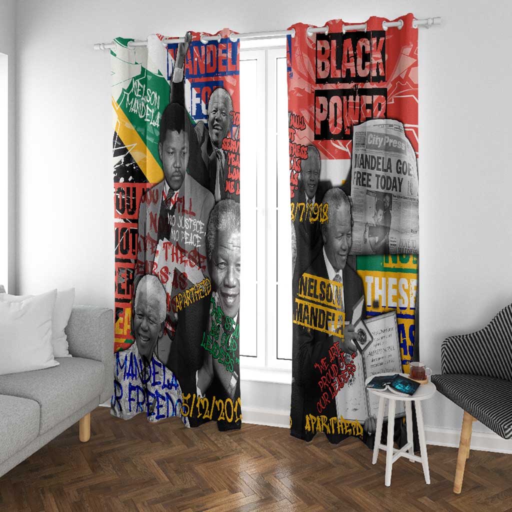 Nelson Mandela Graffiti Window Curtain Street Spray Art Recreating The Life Of A Great Man - African Pride