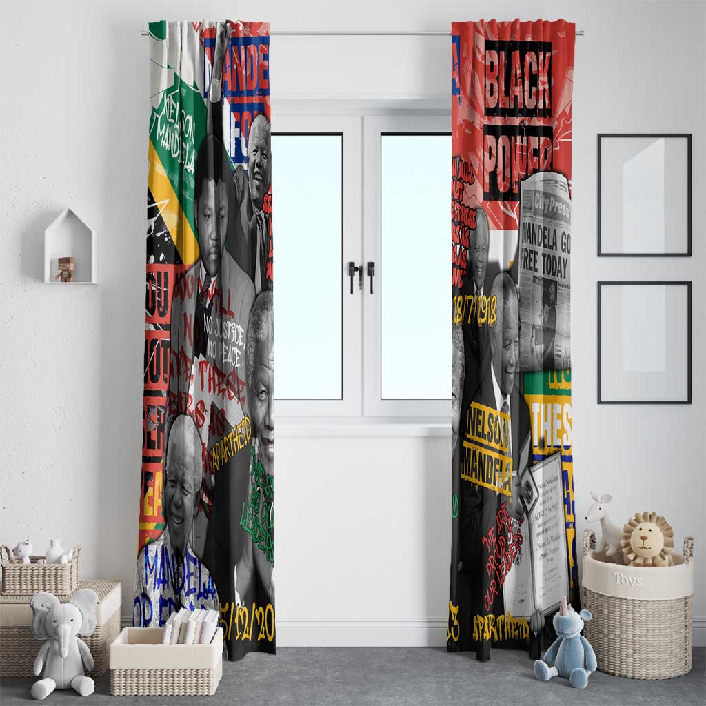 Nelson Mandela Graffiti Window Curtain Street Spray Art Recreating The Life Of A Great Man - African Pride