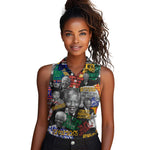 Nelson Mandela Graffiti Women Sleeveless Polo Shirt Street Spray Art Recreating The Life Of A Great Man - African Pride