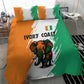 Ivory Coast Bedding Set African Elephant in Ivorian Flag Colors - African Pride