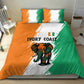 Ivory Coast Bedding Set African Elephant in Ivorian Flag Colors - African Pride
