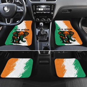 Ivory Coast Car Mats African Elephant in Ivorian Flag Colors - African Pride