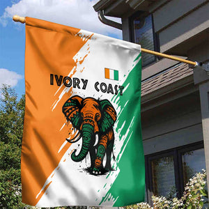Ivory Coast Garden Flag African Elephant in Ivorian Flag Colors - African Pride