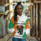 Ivory Coast Hoodie African Elephant in Ivorian Flag Colors - African Pride