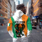 Ivory Coast Hoodie African Elephant in Ivorian Flag Colors - African Pride