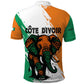 Ivory Coast Polo Shirt African Elephant in Ivorian Flag Colors - African Pride