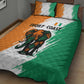 Ivory Coast Quilt Bed Set African Elephant in Ivorian Flag Colors - African Pride
