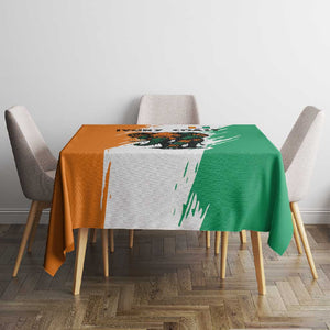 Ivory Coast Tablecloth African Elephant in Ivorian Flag Colors - African Pride