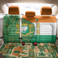 Ivory Coast Back Car Seat Cover Elephant Crest and Tribal Pattern - African Pride