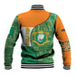 Ivory Coast Baseball Jacket Elephant Crest and Tribal Pattern - African Pride
