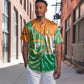 Ivory Coast Baseball Jersey Elephant Crest and Tribal Pattern - African Pride