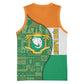 Ivory Coast Basketball Jersey Elephant Crest and Tribal Pattern - African Pride