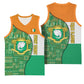 Ivory Coast Basketball Jersey Elephant Crest and Tribal Pattern - African Pride