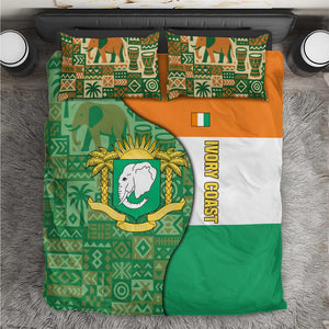 Ivory Coast Bedding Set Elephant Crest and Tribal Pattern - African Pride