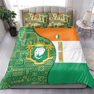 Ivory Coast Bedding Set Elephant Crest and Tribal Pattern - African Pride