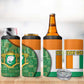 Ivory Coast 4 in 1 Can Cooler Tumbler Elephant Crest and Tribal Pattern - African Pride