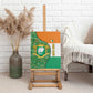 Ivory Coast Canvas Wall Art Elephant Crest and Tribal Pattern - African Pride
