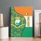 Ivory Coast Canvas Wall Art Elephant Crest and Tribal Pattern - African Pride