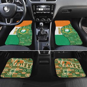 Ivory Coast Car Mats Elephant Crest and Tribal Pattern - African Pride