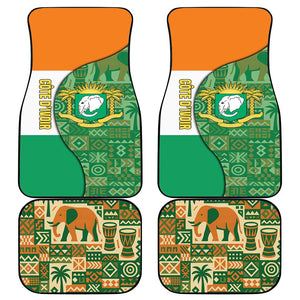 Ivory Coast Car Mats Elephant Crest and Tribal Pattern - African Pride