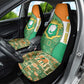 Ivory Coast Car Seat Cover Elephant Crest and Tribal Pattern - African Pride