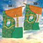 Ivory Coast Garden Flag Elephant Crest and Tribal Pattern - African Pride