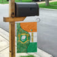 Ivory Coast Garden Flag Elephant Crest and Tribal Pattern - African Pride