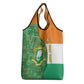Ivory Coast Grocery Bag Elephant Crest and Tribal Pattern - African Pride